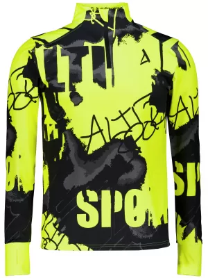 Pánska športová mikina premium plus ALTISPORT VOJ/ALM076MI04 FLUO-ŽLTÁ