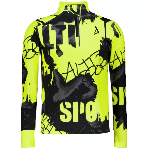  Pánska športová mikina premium plus ALTISPORT VOJ/ALM076MI04 FLUO-ŽLTÁ 