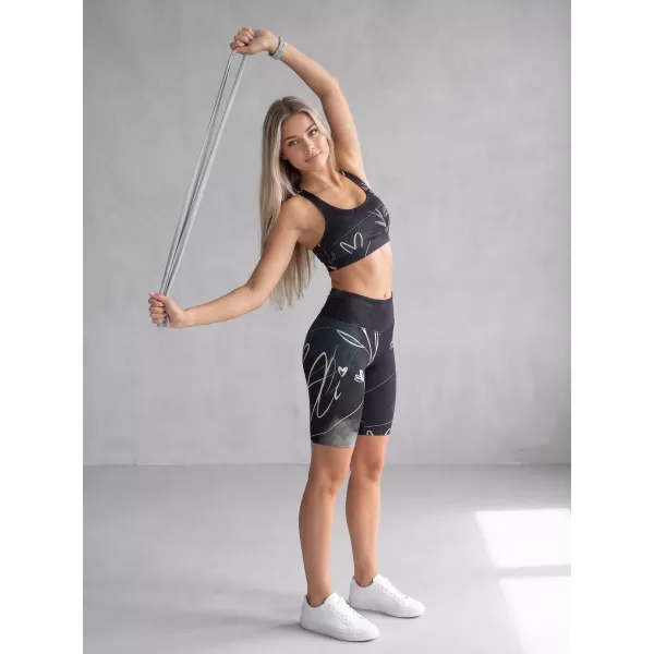  Dámske legíny nad kolená premium ALTISPORT VOJ/ALW083LEG02 ČIERNOBIELY 