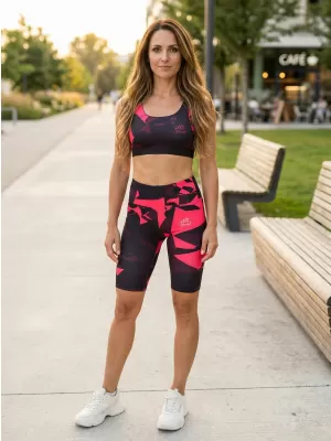 Dámske legíny nad kolená premium ALTISPORT VOJ/ALW080LEG02 VÍNOVO ČERVENÉ