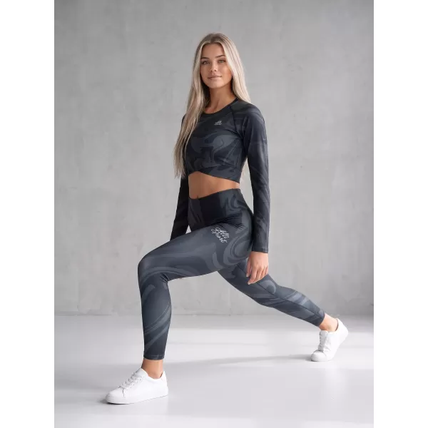  Dámske dlhé prémiové legíny ALTISPORT VOJ/ALW072LEG01 ČIERNA 