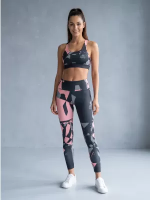 Dámske dlhé prémiové legíny ALTISPORT VOJ/ALW080LEG01 ČIERNO-LOSOSOVÁ