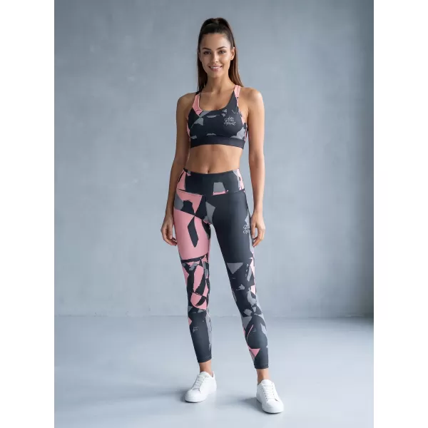  Dámske dlhé prémiové legíny ALTISPORT VOJ/ALW080LEG01 ČIERNO-LOSOSOVÁ 