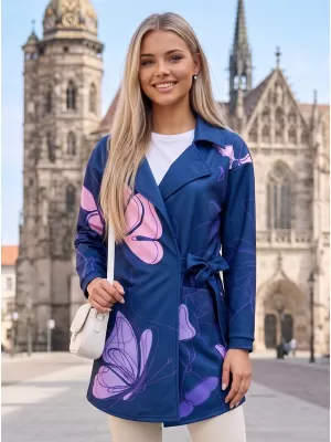 Dámska prémiová taška na mikinu ALTISPORT VOJ/ALW086MI05 TMAVO MODRO-FIALOVÁ