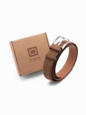 Pánsky opasok OMBRE OU-ACBE-0112 HNEDÁ