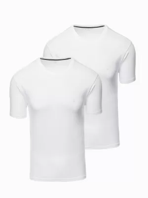 Pánske tričko OMBRE OM-TSBS-0232 BIELA/BIELA