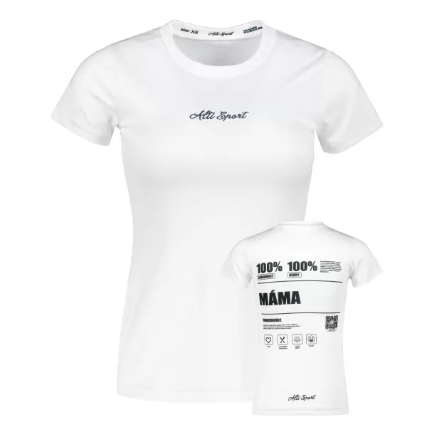  Dámske prémiové funkčné tričko ALTISPORT MÁMA VOJ/ALW092TR01 BIELA 