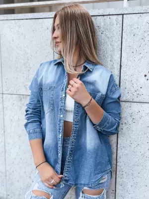 Dámska košeľa DSTREET DY0348 MODRÁ