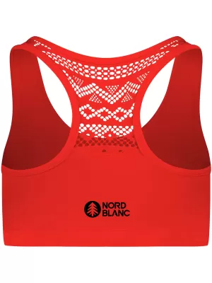 Dámska športová podprsenka NORDBLANC STABILITY NBSFL8034 ORANŽOVÝ ATRAMENT