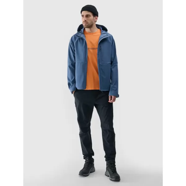  Pánska bunda so softshell 4F WSS25TSOFM313 DŽÍNSOVINA 