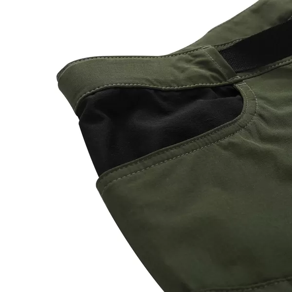  Ženské softshell nohavice ALPINE PRO AKANA 2 ZELENÝ 