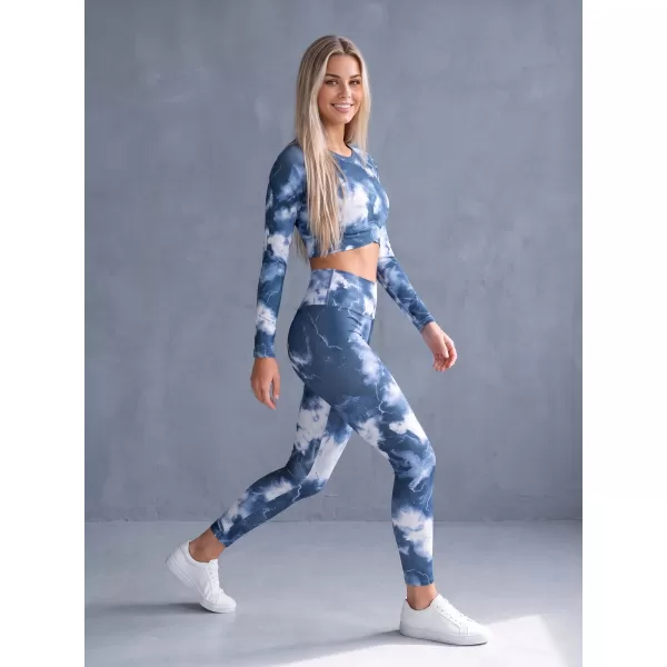  Dámsky prémiový funkčný crop top s dlhým rukávom ALTISPORT VOJ/ALW066TR04 TMAVO MODRÁ 