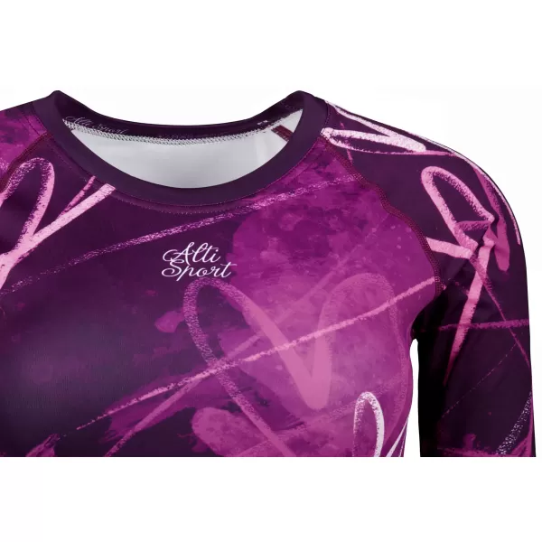  Dámsky prémiový funkčný crop top s dlhým rukávom ALTISPORT VOJ/ALW082TR04 FIALOVÁ 