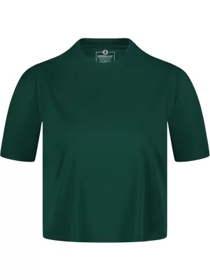 Dámsky funkčný crop top NORDBLANC NBSLF8028 ZELENÁ
