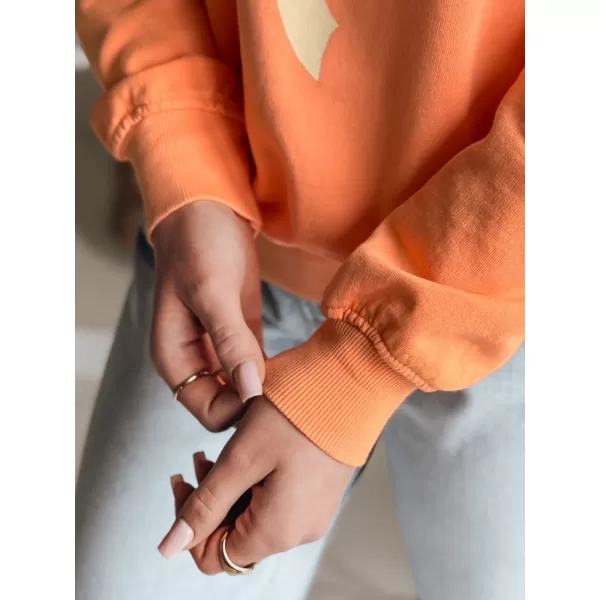  Dámska mikina DSTREET SOFTTIE BY1378 ORANŽOVÁ 