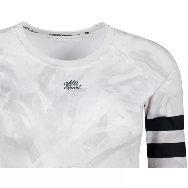  Dámsky prémiový funkčný crop top s dlhým rukávom ALTISPORT VOJ/ALW096TR04 BIELA 