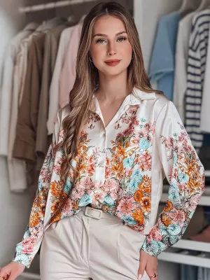 Dámska košeľa DSTREET BLOSSIVA DY0464 BÉŽOVÁ