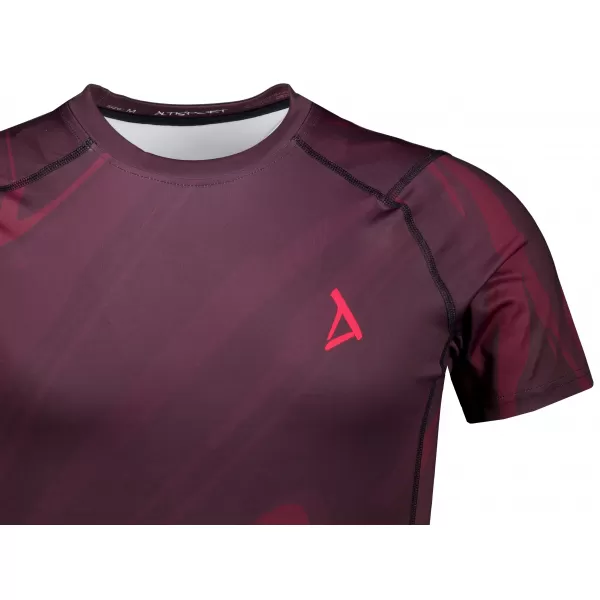  Pánska funkčná kompresná košeľa s krátkym rukávom premium ALTISPORT VOJ/ALM072TR04 VÍNOVO ČERVENÉ 
