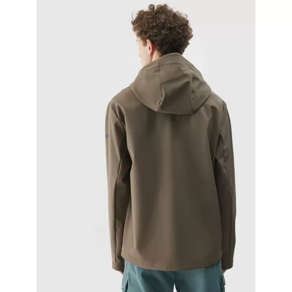  Pánska bunda so softshell 4F WSS25TSOFM324 HNEDÝ 