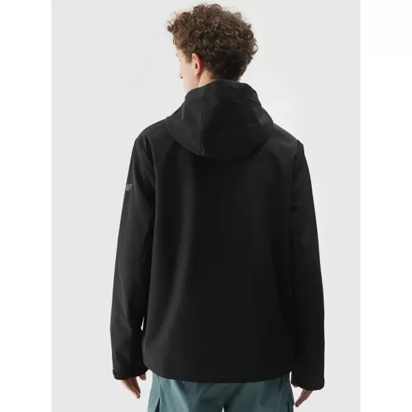  Pánska bunda so softshell 4F WSS25TSOFM324 HLBOKÝ ČIERNY 
