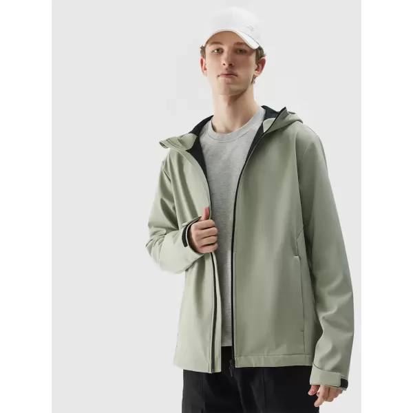  Pánska bunda so softshell 4F WSS25TSOFM324 OLIVOVÝ 