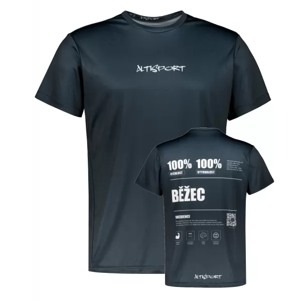  Prémiové pánske funkčné tričko ALTISPORT BĚŽEC VOJ/ALM091TR01 ČIERNA 