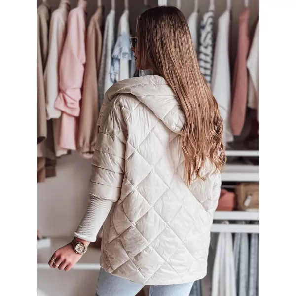  Dámska bunda DSTREET PUFFILOF TY4856 BIELA 