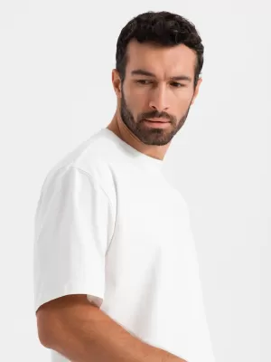 Pánske tričko OMBRE OM-TSBC-0234 KRÉM