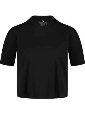 Dámsky funkčný crop top NORDBLANC NBSLF8028 ČIERNA