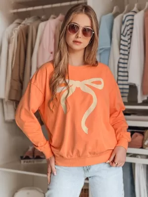 Dámska mikina DSTREET SOFTTIE BY1378 ORANŽOVÁ
