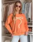 Dámska mikina DSTREET SOFTTIE BY1378 ORANŽOVÁ