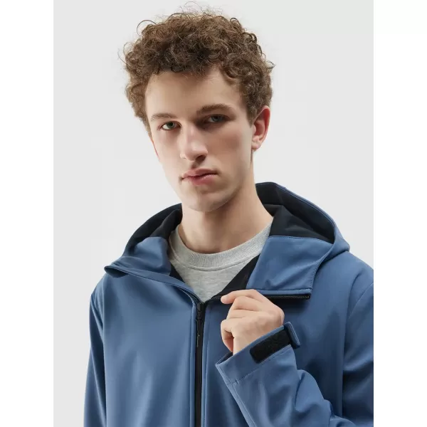  Pánska bunda so softshell 4F WSS25TSOFM324 DŽÍNSOVINA 