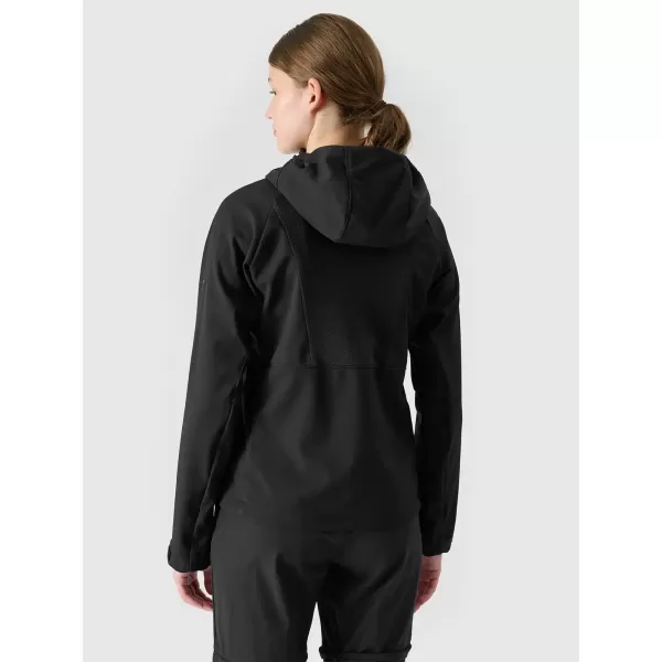  Dámska bunda softshell 4F WSS25TSOFF315 HLBOKÝ ČIERNY 