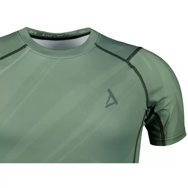  Pánska funkčná kompresná košeľa s krátkym rukávom premium ALTISPORT VOJ/ALM072TR04 ZELENÁ 