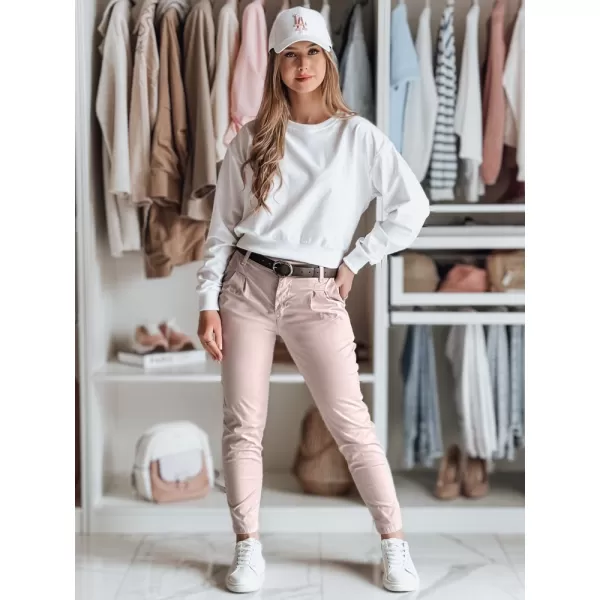  Dámske nohavice DSTREET UY2569 RUŽOVÝ 
