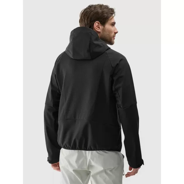  Pánska bunda so softshell 4F WSS25TSOFM313 HLBOKÝ ČIERNY 