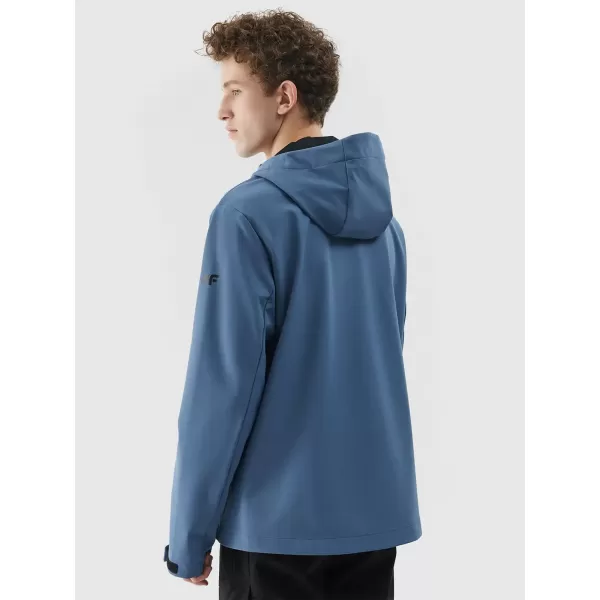  Pánska bunda so softshell 4F WSS25TSOFM324 DŽÍNSOVINA 