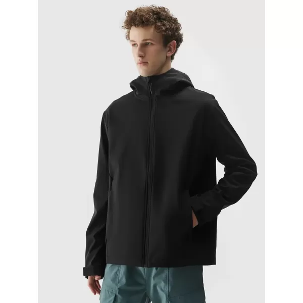  Pánska bunda so softshell 4F WSS25TSOFM324 HLBOKÝ ČIERNY 