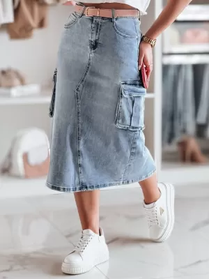 Dámska sukňa DSTREET CARGOMIDI CY0490 MODRÁ