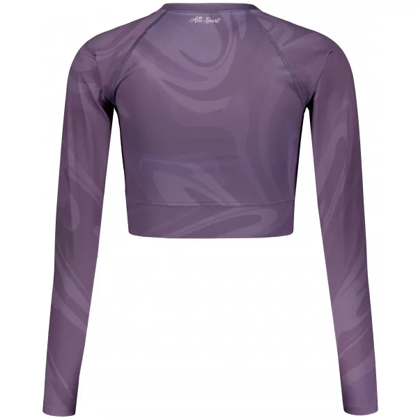  Dámsky prémiový funkčný crop top s dlhým rukávom ALTISPORT VOJ/ALW072TR04 FIALOVÁ 
