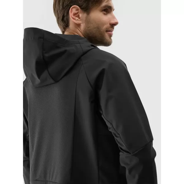  Pánska bunda so softshell 4F WSS25TSOFM313 HLBOKÝ ČIERNY 