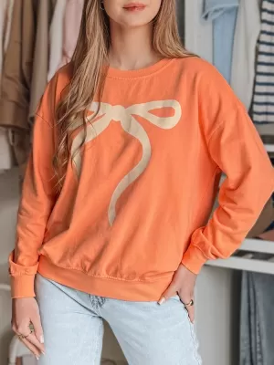Dámska mikina DSTREET SOFTTIE BY1378 ORANŽOVÁ