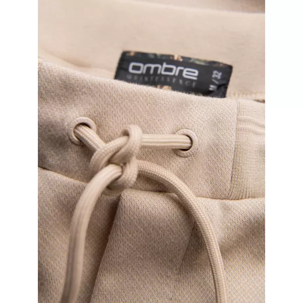  Pánske šortky OMBRE OM-SRCS-0168 BÉŽOVÁ 