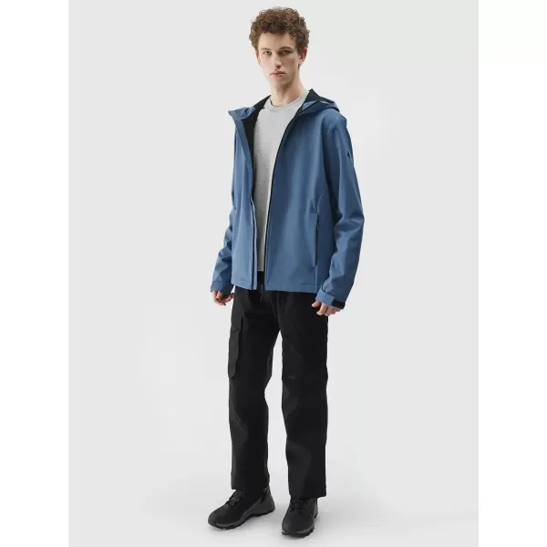  Pánska bunda so softshell 4F WSS25TSOFM324 DŽÍNSOVINA 