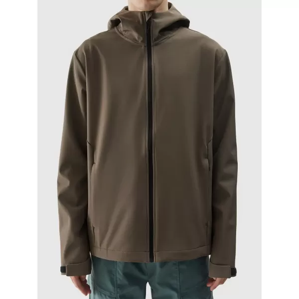  Pánska bunda so softshell 4F WSS25TSOFM324 HNEDÝ 