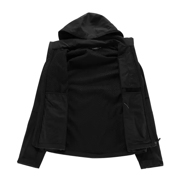 Pánska bunda so softshell ALPINE PRO HOOR ČIERNY 