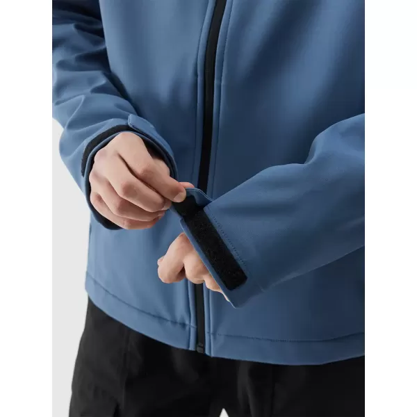  Pánska bunda so softshell 4F WSS25TSOFM324 DŽÍNSOVINA 