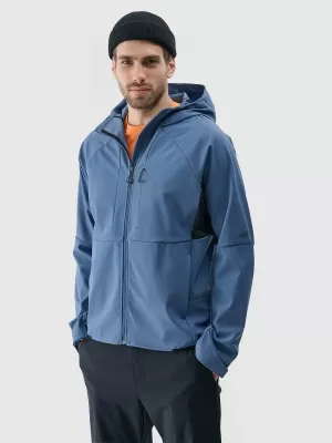 Pánska bunda so softshell 4F WSS25TSOFM313 DŽÍNSOVINA