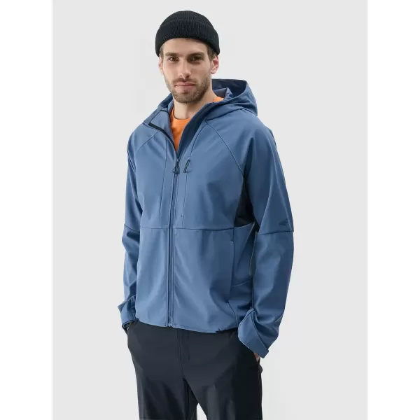  Pánska bunda so softshell 4F WSS25TSOFM313 DŽÍNSOVINA 