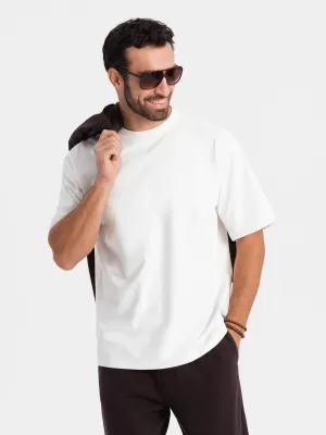 Pánske tričko OMBRE OM-TSBC-0234 KRÉM